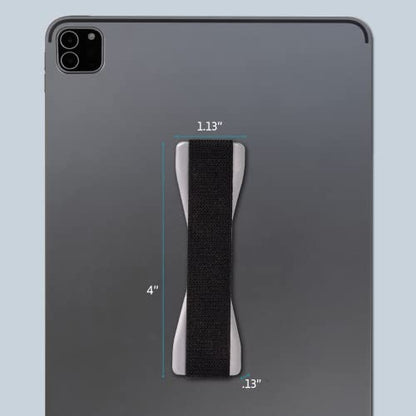 LOVEHANDLE XL Phone + Tablet Grip - Black Strap, Grey Base