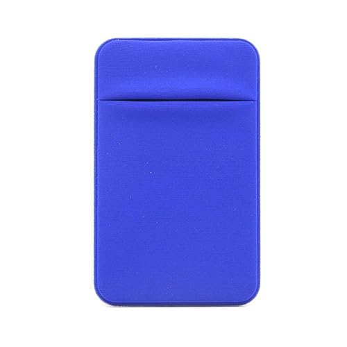 Blue Phone Wallet - Adhesive Card Holder & Pouch for Men & Women's Cell Phones - color: Blue
