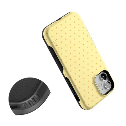 Casely iPhone 12 Mini Case | On the Dot | Yellow Polka Dot | Bold Protective Design | Compatible with MagSafe - color: On the Dot | Yellow Polka Dot, size: Iphone 12 Mini