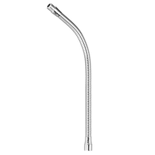 PATIKIL 15" Microphone Gooseneck, 1Pcs 5/8"-27 Thread Metal Universal Hose Flexible Arm Gooseneck Tube Extension for Multifunction DIY, Silver Tone - color: Silver Tone, size: 15"