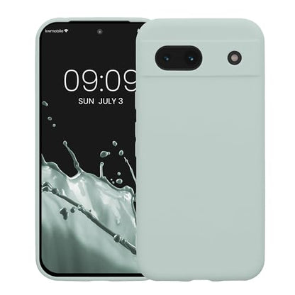 kwmobile Case Compatible with Google Pixel 8a Case - Protective Slim TPU Phone Cover - Soft Matte Finish - Cool Mint - color: Cool Mint