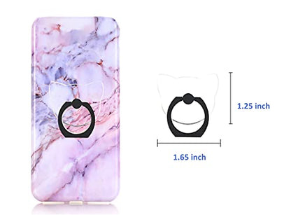 Transparent Cat Cell Phone Ring Holder Kickstand,360 Rotation Clear Cat Cell Phone Finger Ring Grip Stand for Phones,Pad
