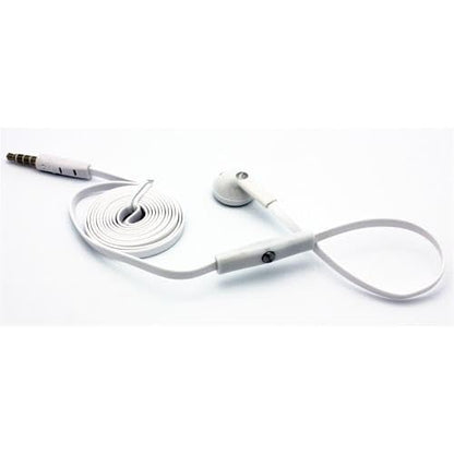 Mono Headset Wired Earphone Single Earbud Compatible with Cricket Outlast/Ovation/Ovation 3, 3.5mm Headphone Flat White