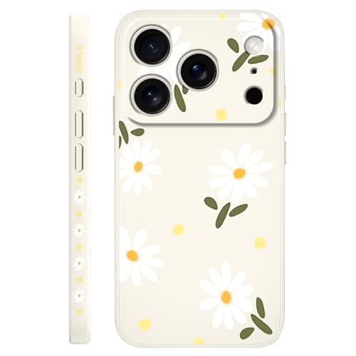 LEECG for iPhone 17 Pro Case, Flower Protective Bumper Slim Soft Phone Cover for iPhone 17 Pro 6.3 inch, Daisy Rice White - color: Daisy Rice White, size: for iPhone 17 Pro