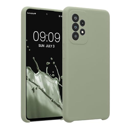 kwmobile Case Compatible with Samsung Galaxy A52 / A52 5G / A52s 5G Case - Slim TPU Silicone Phone Cover - Soft Touch Finish - Gray Green - color: gray green, size: Galaxy A52 / A52 5G / A52s 5G