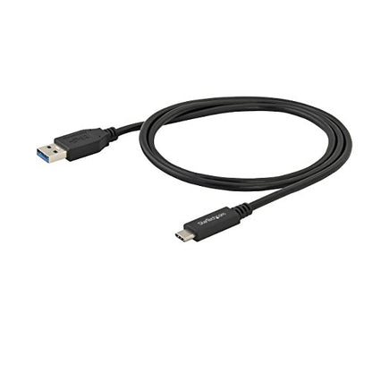 StarTech.com USB to USB C Cable – 1m / 3 ft – 5Gbps – USB A to USB C – USB Type C – USB Cable Male to Male – USB C to USB (USB315AC1M),Black - size: 3 ft / 1m, style: USB 3.0 - C to A