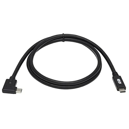 Tripp Lite USB C Cable USB 3.2 Gen 2 Right-Angle 100W PD Charging M/M 1M (U420-01M-G25ARA)