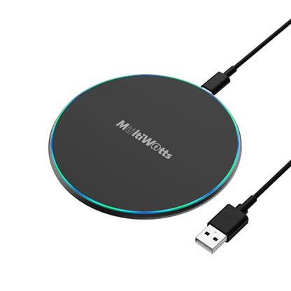 Fast Certified Wireless Charger pad Compatible with iPhone (17/16/15/14/13/12/X/8, Samsung (S26/S25/S24/S23/S22/S20/S10/S9/S8/Note8/9/10 & Other Wireless Charging Compatible Phones and Earphones
