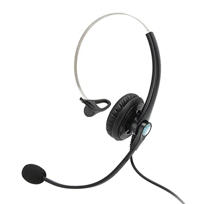 One Ear Wired Headset with Noise Cancelling for Crystal Clear HD Calls in Call Center Office (Crystal Connector) - size: Kristallverbinder