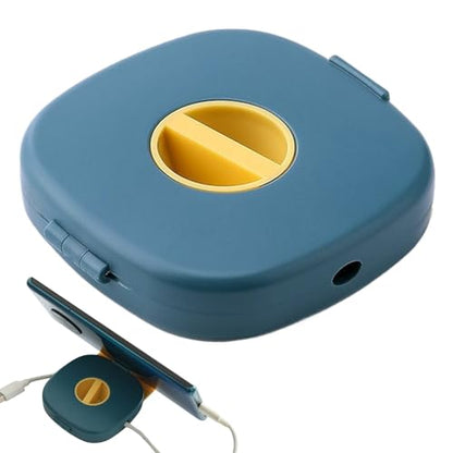 Charger Organizer Portable 2 In 1 Wire Management - color: Blue