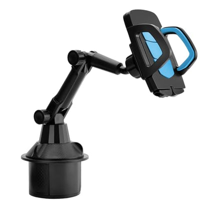 Bittwee Cup Holder Phone Mount, Adjustable Car Phone Holder, Blue - color: Blue
