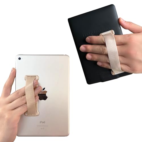 Hand Holder Strap for ipad, Tablet Hand Holder Strap, Universal Handle Grip for iPad Kindle, Mini Tablets and Cases (Gold) - color: Gold