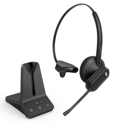 Yealink DECT Wireless Headset,Single Ear (Mono) Convertible Office Headset