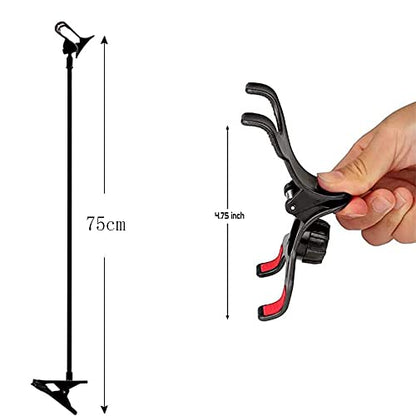 Hslyee Lazy Phone Stand - Suitable for Fixing on Tables, Chairs, and headboards,Universal 360 Degree Flexible Bracket Long Arm Clip Clamp Mount for Bed