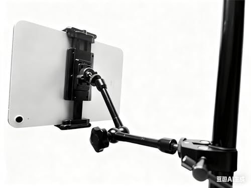 Multi-Scene Universal Tablet Holder 360° Adjustable Mount for Treadmills, Exercise Bikes, Strollers, Wheelchairs, Golf Carts & More, with Secure Clamp for 4.7–12.9" Tablets & Phones