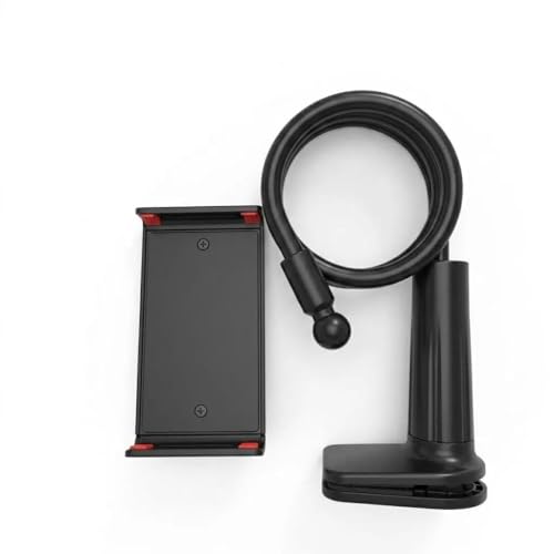 Mobile Phone Holder with 360° Rotation for Bedside, Hands-Free Secure Grip, Soft Arm Clamp Stand(black-36in) - color: black-36in