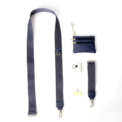 Cell Phone Strap Crossbody Universal Phone Lanyard Adjustable Strap Compatible with Most Smartphones Aztech - color: Navyblu