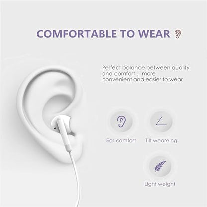 2 Pack Type C Headphones Wired for iPhone 17 16 16e 15 Pro Max Plus, USB C Earphones with Microphone & Delivers Crisp Stereo Sound with Rich bass Earbuds for iPhone 15 16 Pro Max, iPad