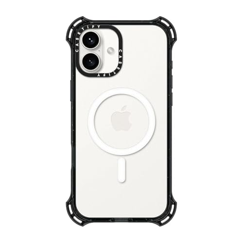 CASETiFY for iPhone 16 Plus Case - Bounce Compatible with MagSafe | Shockproof | 21.3 ft. 6X Military Grade Drop Protection | Black - color: Clear Black, size: Iphone 16 Plus (6.7")