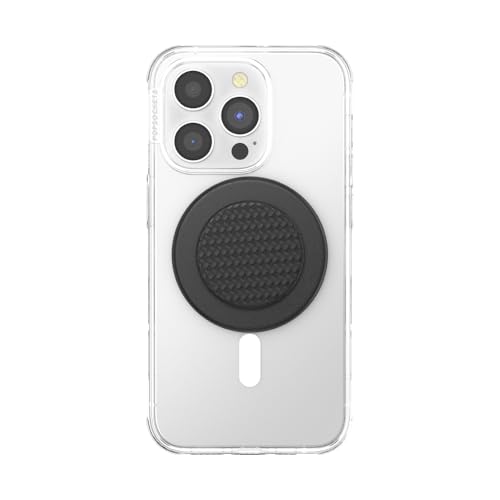 PopSockets Phone Grip for MagSafe, Magnetic Holder- Carbonite Weave - color: Carbonite Weave MS, style: MagSafe
