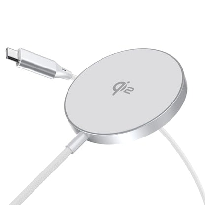 Qi2 Magnetic Wireless Charger Pad for iPhone12-17 - color: Matte White
