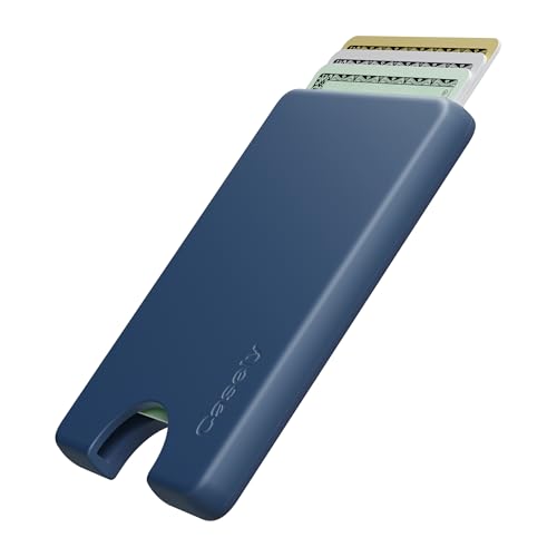 Casely MagWallet | Navy | Slim Wallet Card Holder | Compatible with MagSafe | Soft-Touch Hard Silicone | Holds Up to 3 Cards - color: Navy