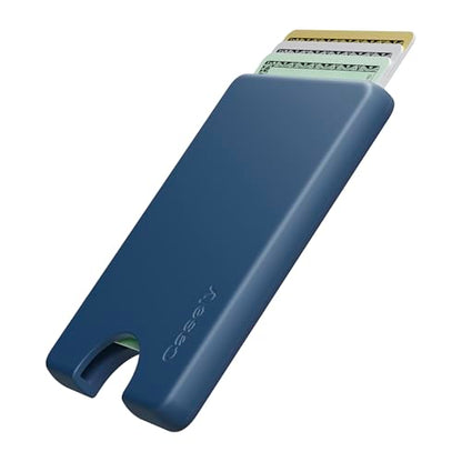 Casely MagWallet | Navy | Slim Wallet Card Holder | Compatible with MagSafe | Soft-Touch Hard Silicone | Holds Up to 3 Cards - color: Navy