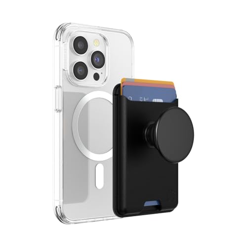 PopSockets Phone Wallet for MagSafe with Grip- Black - color: Black, style: With Grip
