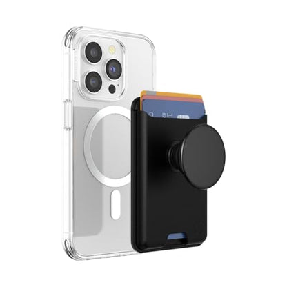 PopSockets Phone Wallet for MagSafe with Grip- Black - color: Black, style: With Grip