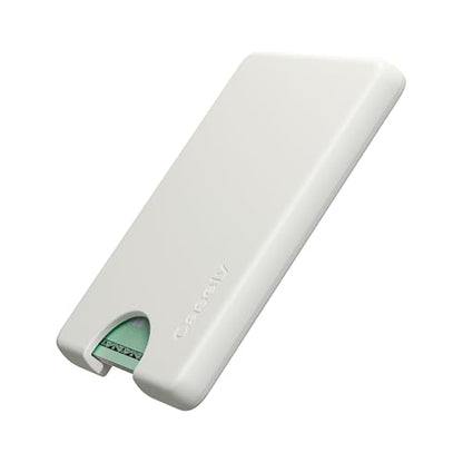 Casely MagWallet | Soft White | Slim Wallet Card Holder | Compatible with MagSafe | Soft-Touch Hard Silicone | Holds Up to 3 Cards - color: Soft White