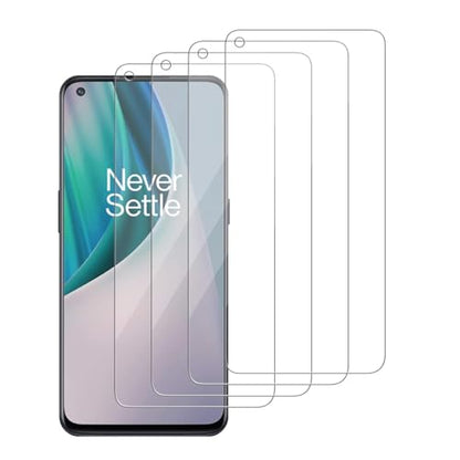 4 Pack Glass Screen Protector Compatible for OnePlus Nord N10 5G / BE2029 BE2028 BE2026 BE2025 BE20299 Screen Tempered Glass, Scratch Resistant,Easy Install [Case Friendly] - size: OnePlus Nord N10 5G