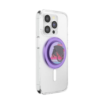 PopSockets Phone Grip for MagSafe, Magnetic Holder- Curled Up Reading - color: Curled Up With A Good Book, style: MagSafe