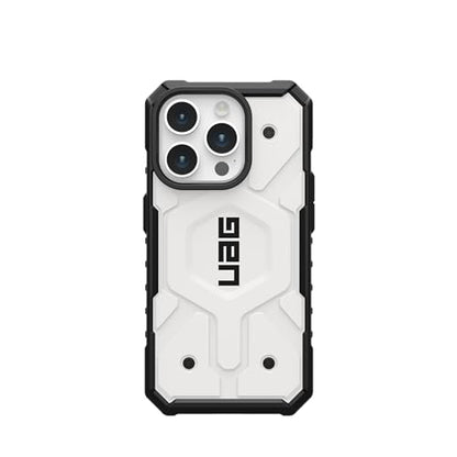URBAN ARMOR GEAR UAG [Updated Ver] Compatible with iPhone 15 Pro Case 6.1" Pathfinder White Built-in Magnet Compatible with MagSafe Charging Rugged Military Grade Dropproof Protective Cover - color: White
