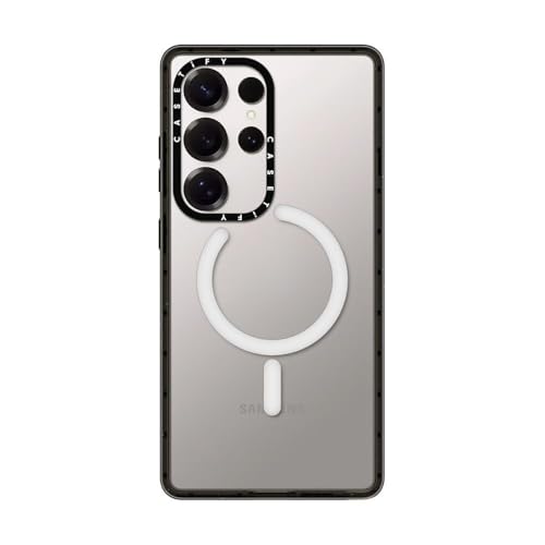 CASETiFY for Galaxy S25 Ultra Case - Impact Magnetic Clear Black | Wireless charging and MagSafe compatible | 8.2 ft. 4X Military Grade Drop Protection | Black - color: Clear Black, size: Galaxy S25 Ultra (6.9")