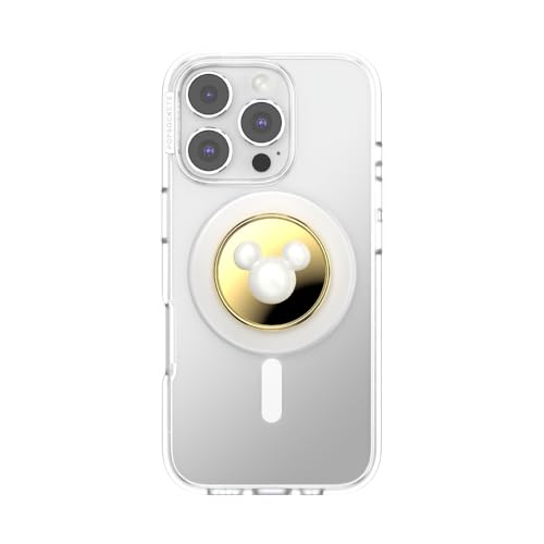 PopSockets Phone Grip for MagSafe, Magnetic Holder- Pearl Mickey - color: Enamel Pearl Mickey, style: MagSafe
