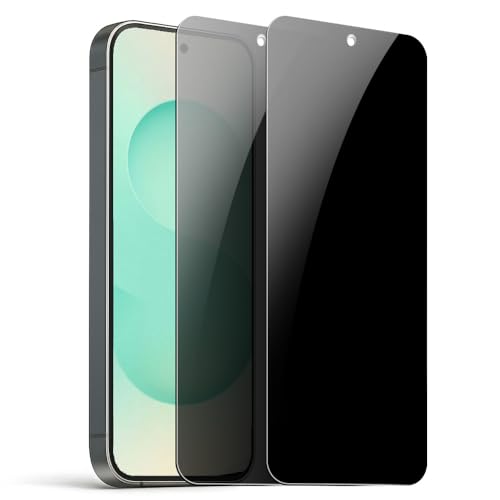 2 Pack Privacy Screen Protector for Samsung Galaxy S25 Plus / S24 Plus [27° Anti-Spy] Ultra Thin 9H Dual-Glass Coated PET Film [Fast Fingerprint Unlock] [Unbreakable] Scratch Resistant, Easy Install with Alignment Jig - size: Galaxy S25 Plus/S24 Plus