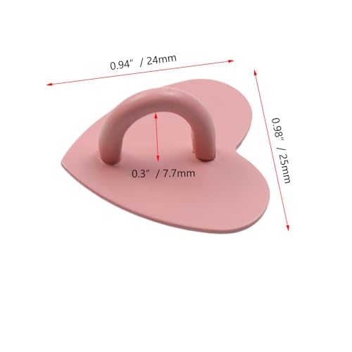 12Pcs Phone Charm Hook Adhesive (Pink, Heart Shaped) - color: Pink