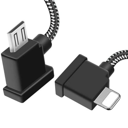 0.5FT USB Micro to iOS DJI Remote Controller Cable for IPhone14 Pro, DJI Mavic Mini(1st Gen), Mini SE, Mavic Pro, Spark, 2Pro Zoom,Mavic Air,Platinum,Phone/Tablet 90 Degree Data OTG Cord Accessorie - size: 0.5FT(6in), style: Micro to IOS
