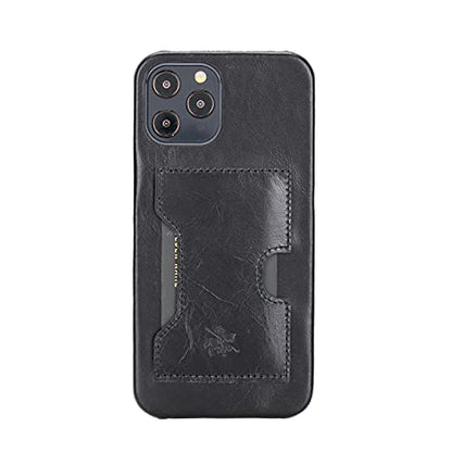 Venito Florence Leather Wallet Phone Case Compatible with iPhone 13 Pro Max (6.7 inch) - Extra Secure with RFID Blocking - Detachable Phone Wallet (Rustic Black)* - color: Rustic Black, size: iPhone 13 Pro Max