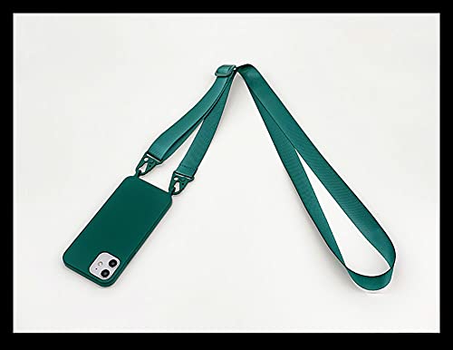 Compatible with iPhone 6/7/8/SE2/SE3,Crossbody Phone Case with Lanyard Cute Soft Silicone Case with Adjustable Shoulder Strap Shockproof Protector Compatible with Women Girls Dark Green - color: Dark Green, size: iPhone 6/7/8/SE2/SE3