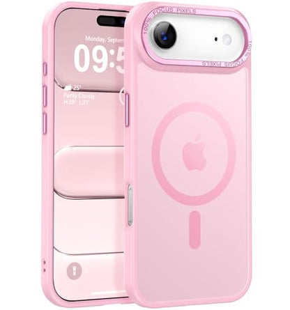 Newfuture Magnetic for iPhone Air Case Matte Shockproof, Chalk Pink | Military Drop Protection, Slim Matte Anti-Fingerprint, Compatible with Magsafe, Camera Guard, Translucent Protective Cover - color: Chalk Pink, size: iPhone Air 6.5 inch