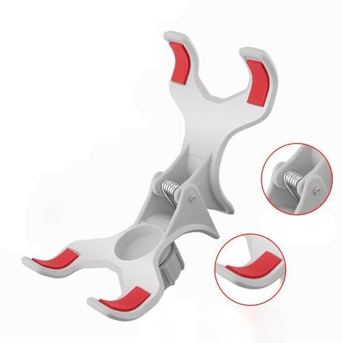 Bed Phone Holder Laying – Durable High-Performance Ergonomic Lightweight Versatile Down Flexible Desktop Stand, Compact, Cell Clip Long, Arm Gooseneck Bracket Mount Clamp | Desk Premium - color: White