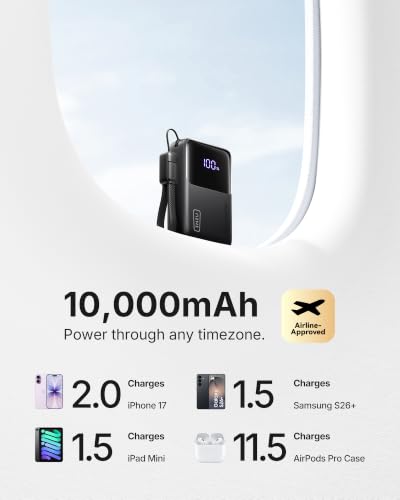 INIU Mini Portable Charger, Small 10000mAh 45W Fast Charging Power Bank - color: Black