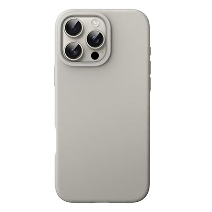 JETech Silicone Case for iPhone 16 Pro, Natural Titanium | Silky Soft Touch, Shockproof Protection, Scratch Resistant, Microfiber Lining - color: Natural Titanium, size: iPhone 16 Pro