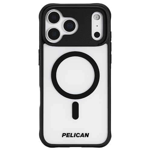 Pelican Ranger iPhone 17 Pro Max Case - MagSafe Case - Frosted Clear/Black | Rugged Magnetic Phone Case w/14ft Military-Grade Drop Protection - Anti-Scratch, Heavy Duty Phone Cover for iPhone 17 Pro Max - color: Frosted Clear/Black - Pro Max, style: iPhon