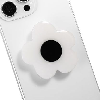 Cute Flower Series Collapsible Design Phone Grip (Adhesive, Black) - color: Black, style: Adhesive