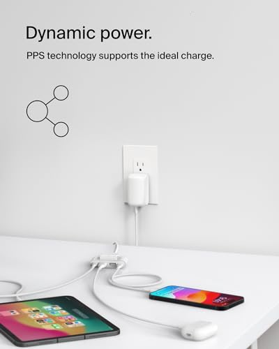 Belkin 42W Dual Port USB C and USB A Charger Block, Fast Charging - style: Standalone