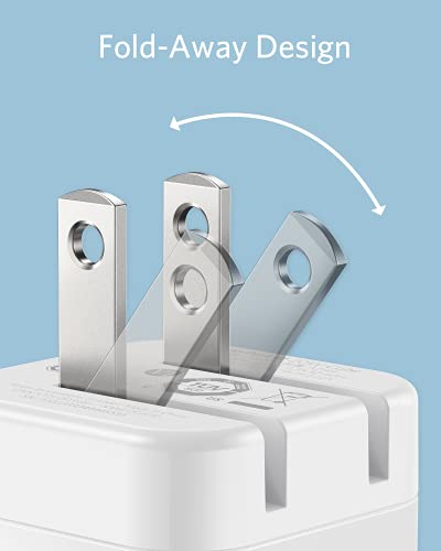 Anker USB C Charger with Foldable Plug, 20W USB C Charger Block for iPhone 17/16 / 15 and More Series, Galaxy, Pixel, iPad (3 Pack, Cable Not Included)