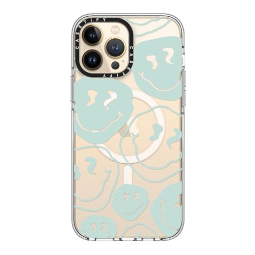 CASETiFY for iPhone 13 Pro Max Case - Impact Clear Compatible with MagSafe | Not Yellowing | 6.6 ft. 3x Military Grade Drop Protection | Aqua Smile Transparent | Clear - color: Aqua Smile Transparent, size: Iphone 13 Pro Max (6.7")