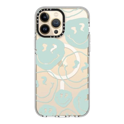 CASETiFY for iPhone 13 Pro Max Case - Impact Clear Compatible with MagSafe | Not Yellowing | 6.6 ft. 3x Military Grade Drop Protection | Aqua Smile Transparent | Clear - color: Aqua Smile Transparent, size: Iphone 13 Pro Max (6.7")